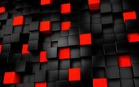 pic for Abstract Black And Red Cubes 